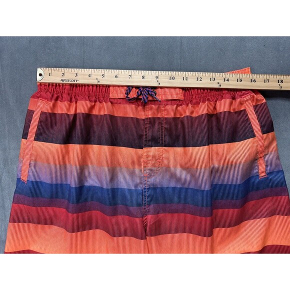 NIKE Swim Shorts Orange Red Multicolor Swim Trunks Men's XL Lined Colorful - Picture 13 of 13
